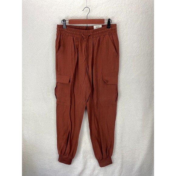 INC International Concepts Cargo Jogger Pants Women’s M Brown High Rise NWT - Picture 2 of 10